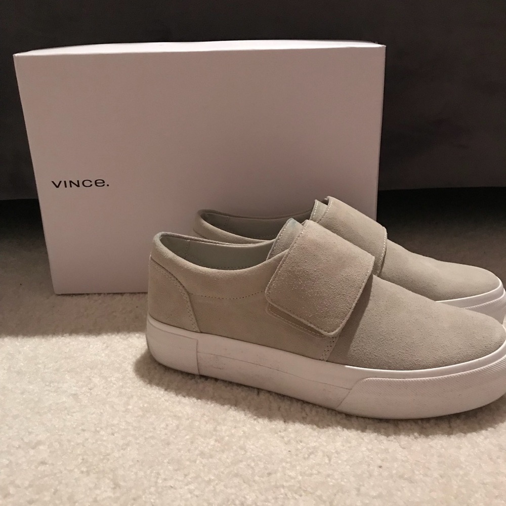 Vince nude slip on sneakers